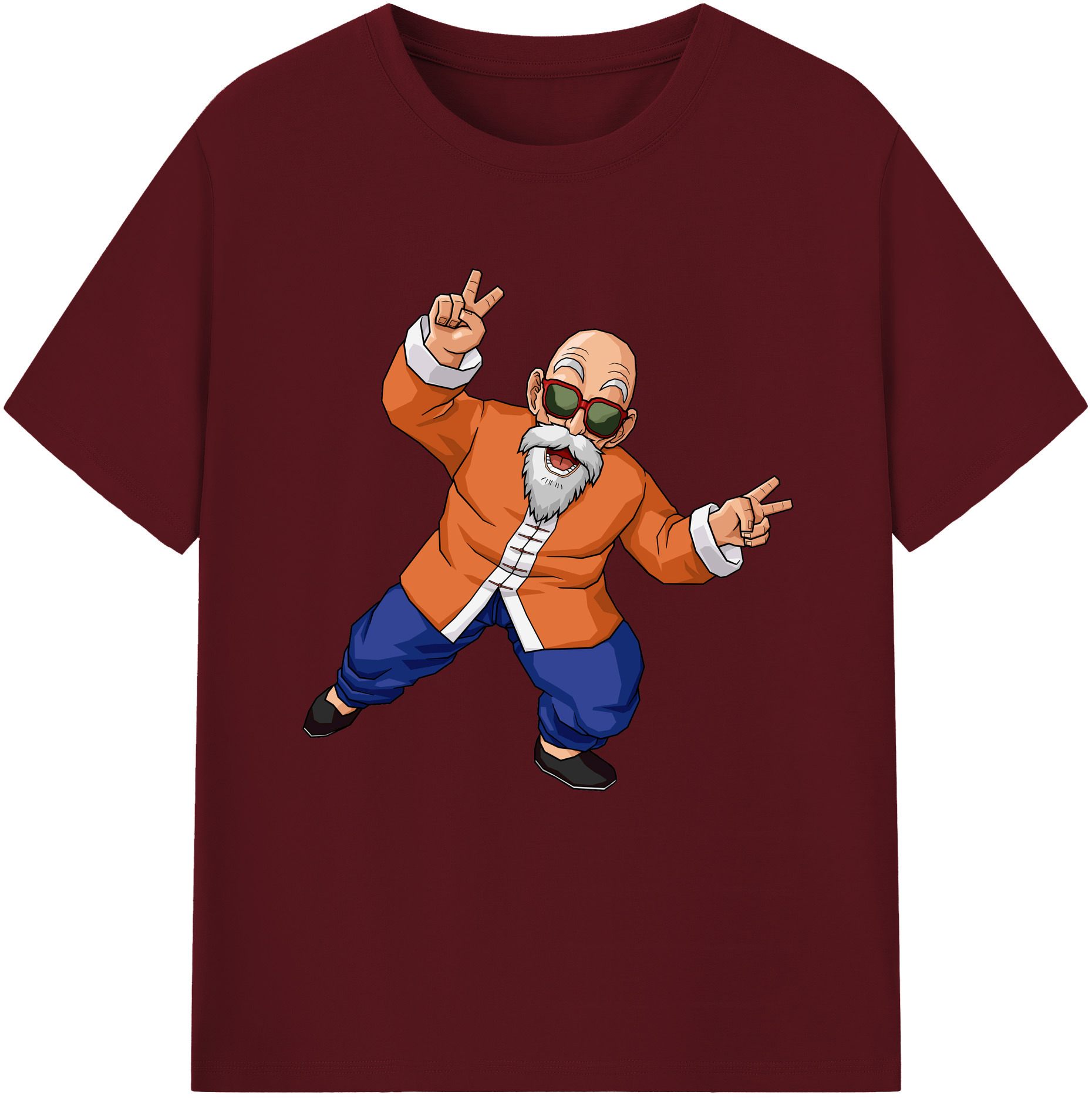 （画像用） ドラゴンボール 亀仙人（かめせんにん） DRAGON BALL Master Roshi Kame Sennin 綿100％半袖Tシャツ（フロントプリント）